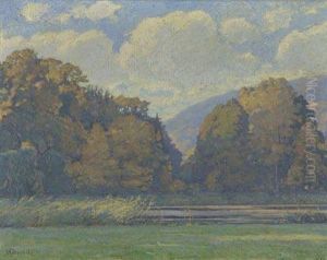 Flussbiegung An Einem Sonnigen Herbsttag by Rudolf Hans Burnitz