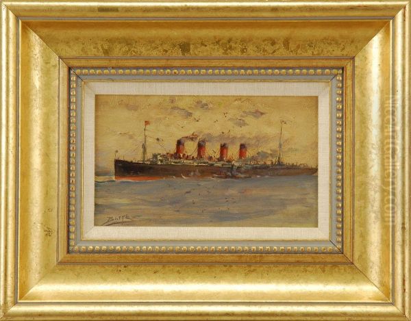 Mauretania - Sister Ship With The Ill-fated Lusitania - view 1