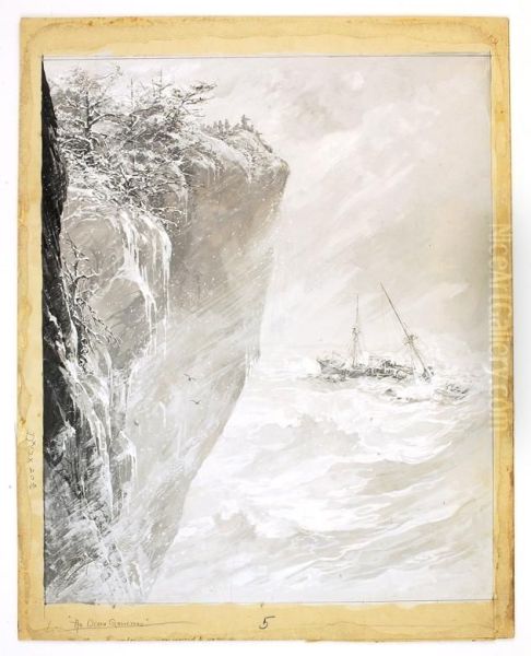An Ocean Graveyard. Signed On Reverse Milton J. Burns. - view 1