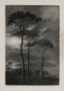 Trees In The Moonlight by George Elbert Burr