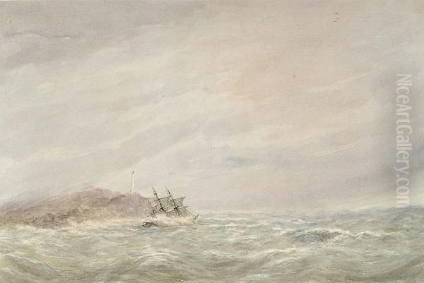 The Norwegian Ship 'oscar' Rounding St. Catherine's Point, Isle Of Wight - view 1