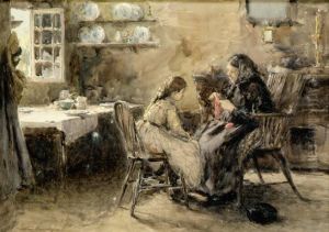 La Lecon De Tricot by Arthur Alfred Burrington
