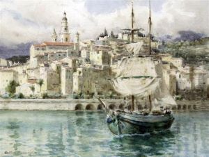 Ship In A Mediterranean Harbour