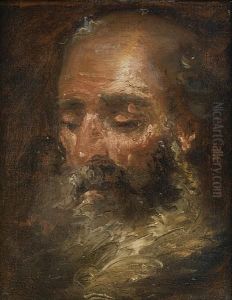 Study For The Head Of A Bearded Man by Gian Antonio Burrini