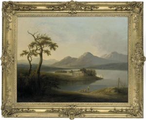 Figures On The Bank Of Loch Ness by Thomas G. Burrough