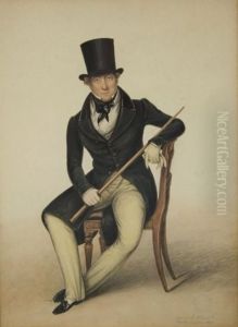 Portrait Of A Seated Gentleman by Albin Roberts Burt