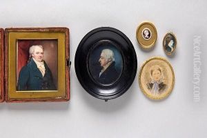 A Profile Of A Gentleman In Dark Coat And Yellow Striped Waistcoat by Albin Roberts Burt