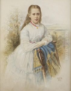 A Portrait Of Mary Florence Vanderbyl by Frederick William Burton