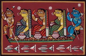 Boating by Jamini Roy