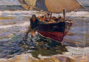 Beaching the Boat by Joaquin Sorolla