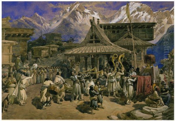 Worship of the Devi at Kothi, near Chini - view 1