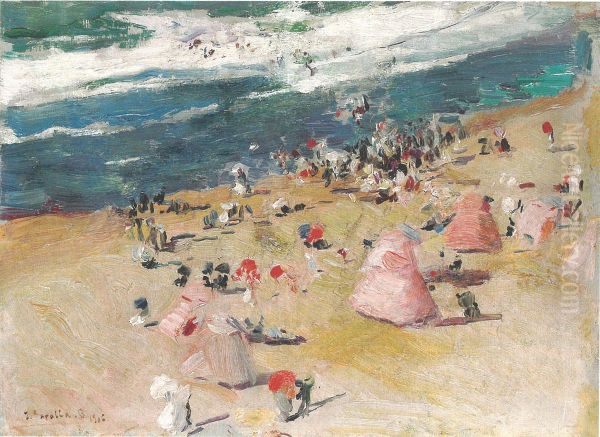 On the Beach at Biarritz - view 1