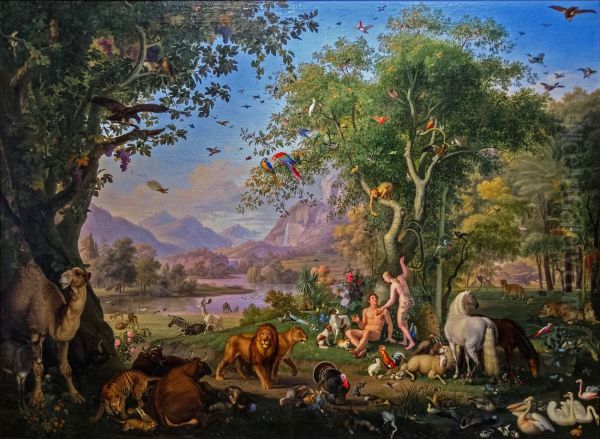 Adam and Eve in the Garden of Eden / Adam and Eve in the earthly paradise - view 1