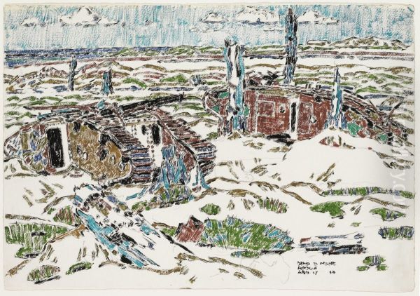 Wrecked Tanks near Sanctuary Wood - view 1