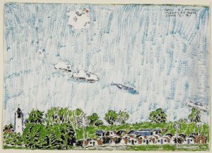 Canadian Rest Camp, Villers au Bois by David Milne