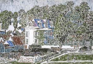 Canadian Corps Headquarters, the Chateau Camblain l'Abbe by David Milne