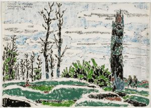 Camouflaged Steel Observation Post on the Souchez-Arras Road by David Milne