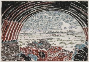 Looking towards Thelus from a Nissen Hut under the Nine Elms by David Milne