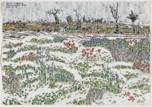 Neuville St. Vaast from the Poppy Fields by David Milne