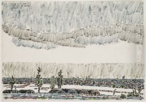 Neuville St. Vaast, Nissen Huts on the Arras-Souchez Road by David Milne