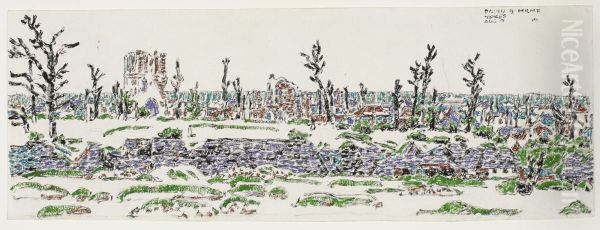 Ypres from outside the Ramparts - view 1