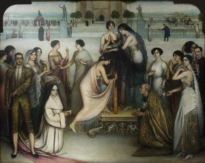 The consecration of the couple by Julio Romero De Torres
