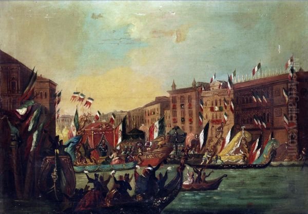 Entrance of Vittorio Emanuel in Venice 1866 - view 1