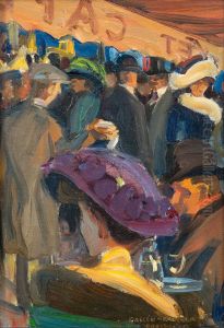Cafe in Paris by Akseli Valdemar Gallen-Kallela