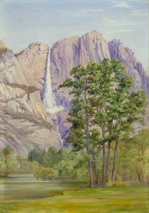 The Yosemite Waterfall, California by Marianne North