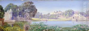 View of Pushkar or Pokur, North-West India by Marianne North