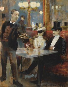 In a Cafe in Paris by Akseli Valdemar Gallen-Kallela