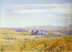 View of Cadle's Hotel and the Kloof Beyond near Grahamstown
