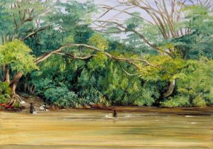 View of the Sandy River at Spanish Town, Jamaica