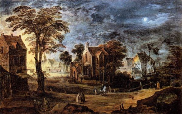 Village at Full Moon - view 1