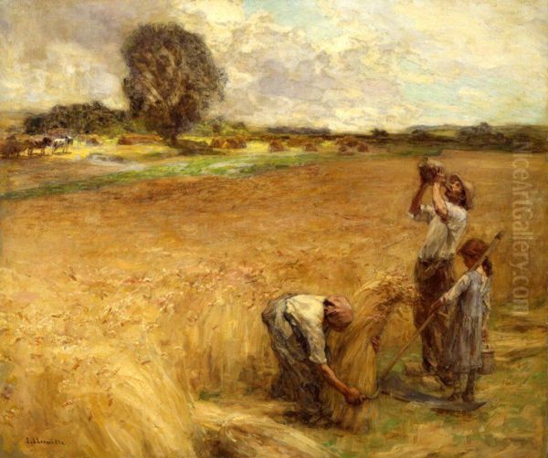 Harvester Drinking from a Flask - view 1