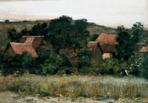 Village Among the Trees by Marie, Nee Guillet Cazin