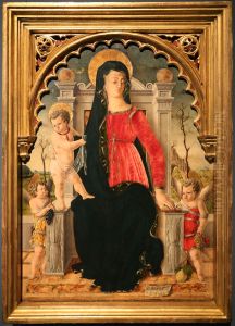 Virgin and Child enthroned with Angels by Giorgio Schiavone