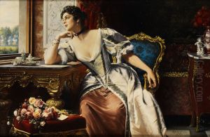 Thoughts while Writing the Letter by Gustave Leonard de Jonghe