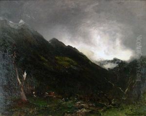 Otira Gorge by Petrus van der Velden
