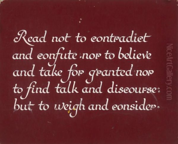 Untitled (Lettering exercise, Read not to contradict...) - view 1