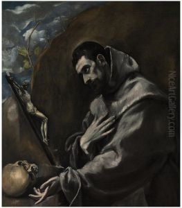 Saint Francis of Assisi in meditation