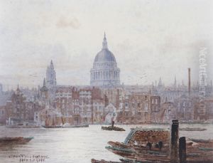 St Paul's from Bankside by Frederick Edward Joseph Goff
