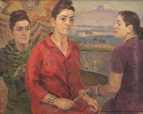 Self-portrait. Three different ages - view 1