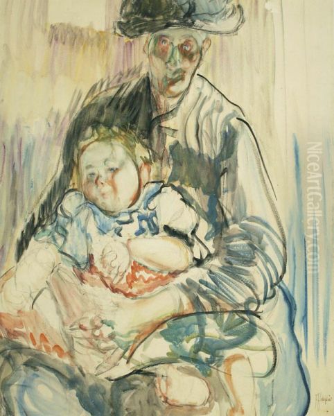 Belgian Mother and Child - view 1