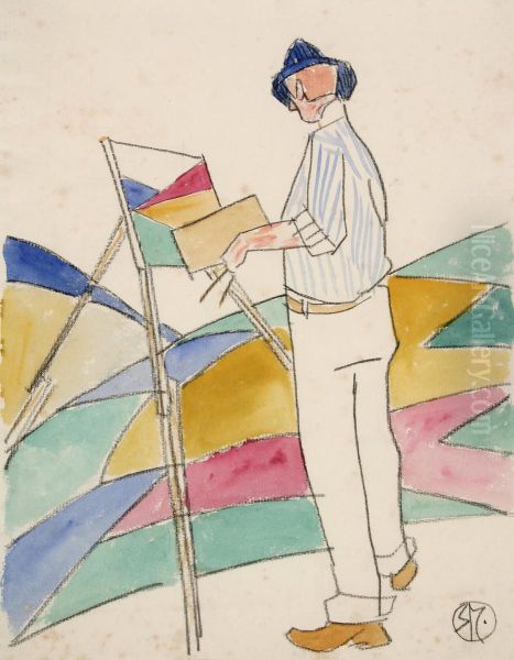 The Painter at his Easel - view 1