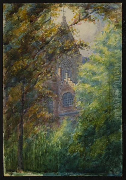 Untitled (Church through trees) - view 1
