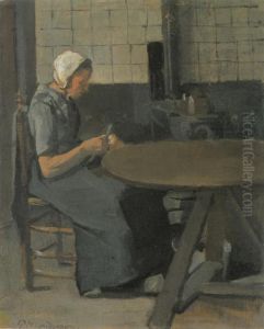 Woman with spindle