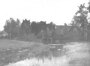 Brook with sluice near Winterswijk