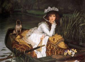 Young Lady in a Boat. by James Jacques Joseph Tissot