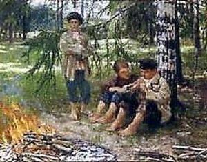 Three Boys in the Woods thumbnail